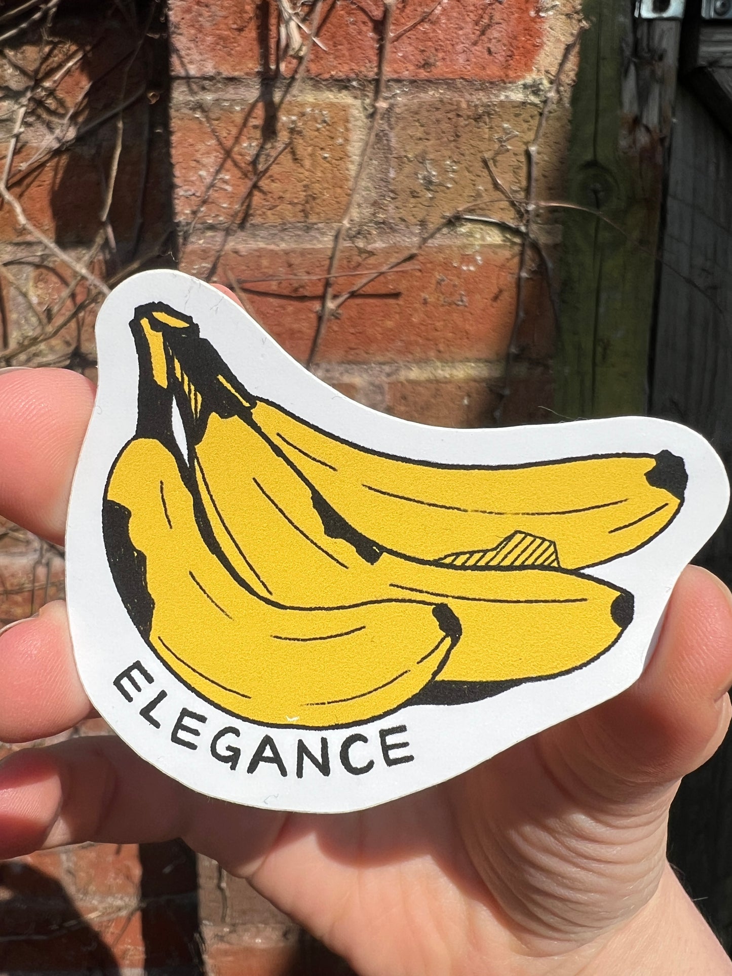 Elegance Bananas matt water-resistant vinyl sticker- for no reason