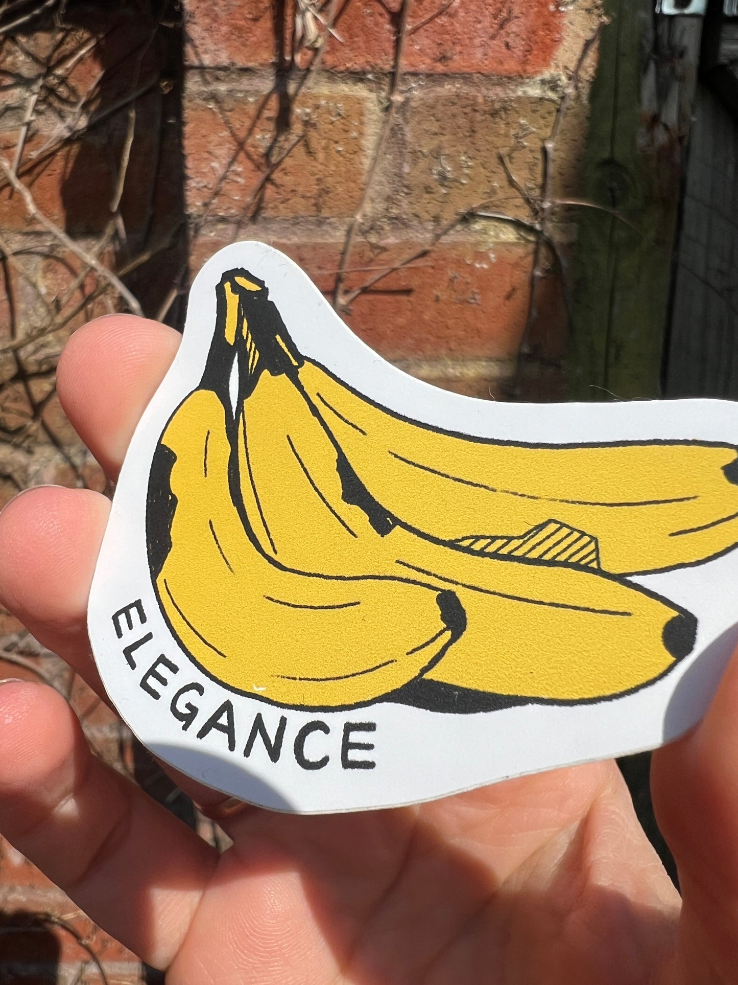 Elegance Bananas matt water-resistant vinyl sticker- for no reason