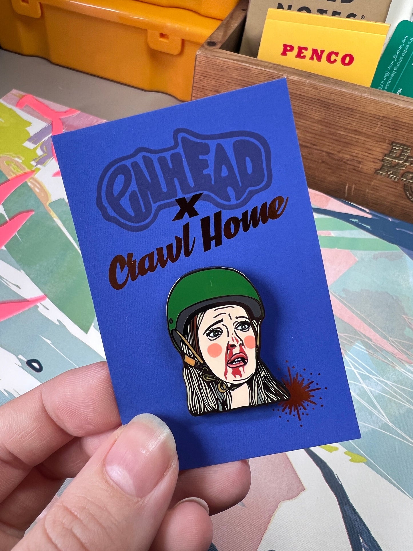 Smashley Simpson Enamel pin badge, roller derby