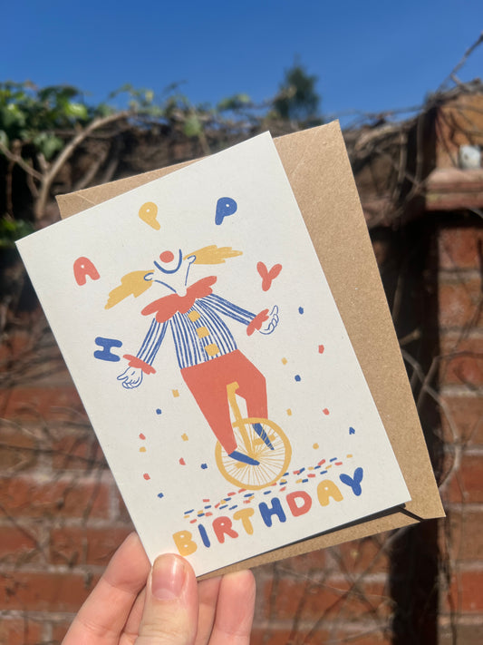 HAPPY BIRTHDAY Clown. Birthday Card