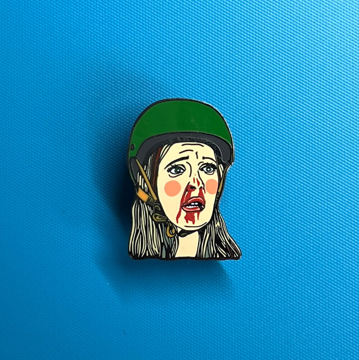 Smashley Simpson Enamel pin badge, roller derby