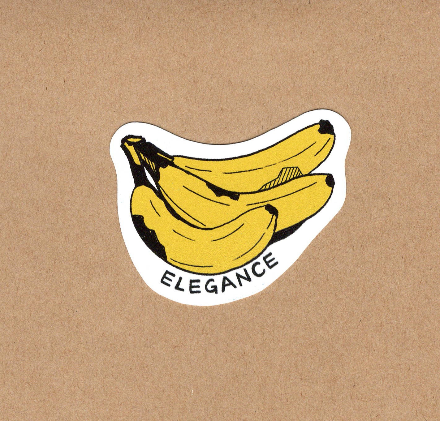 Elegance Bananas matt water-resistant vinyl sticker- for no reason