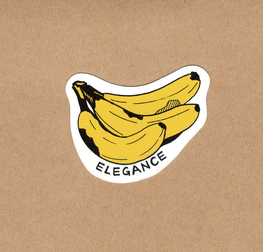 Elegance Bananas matt water-resistant vinyl sticker- for no reason