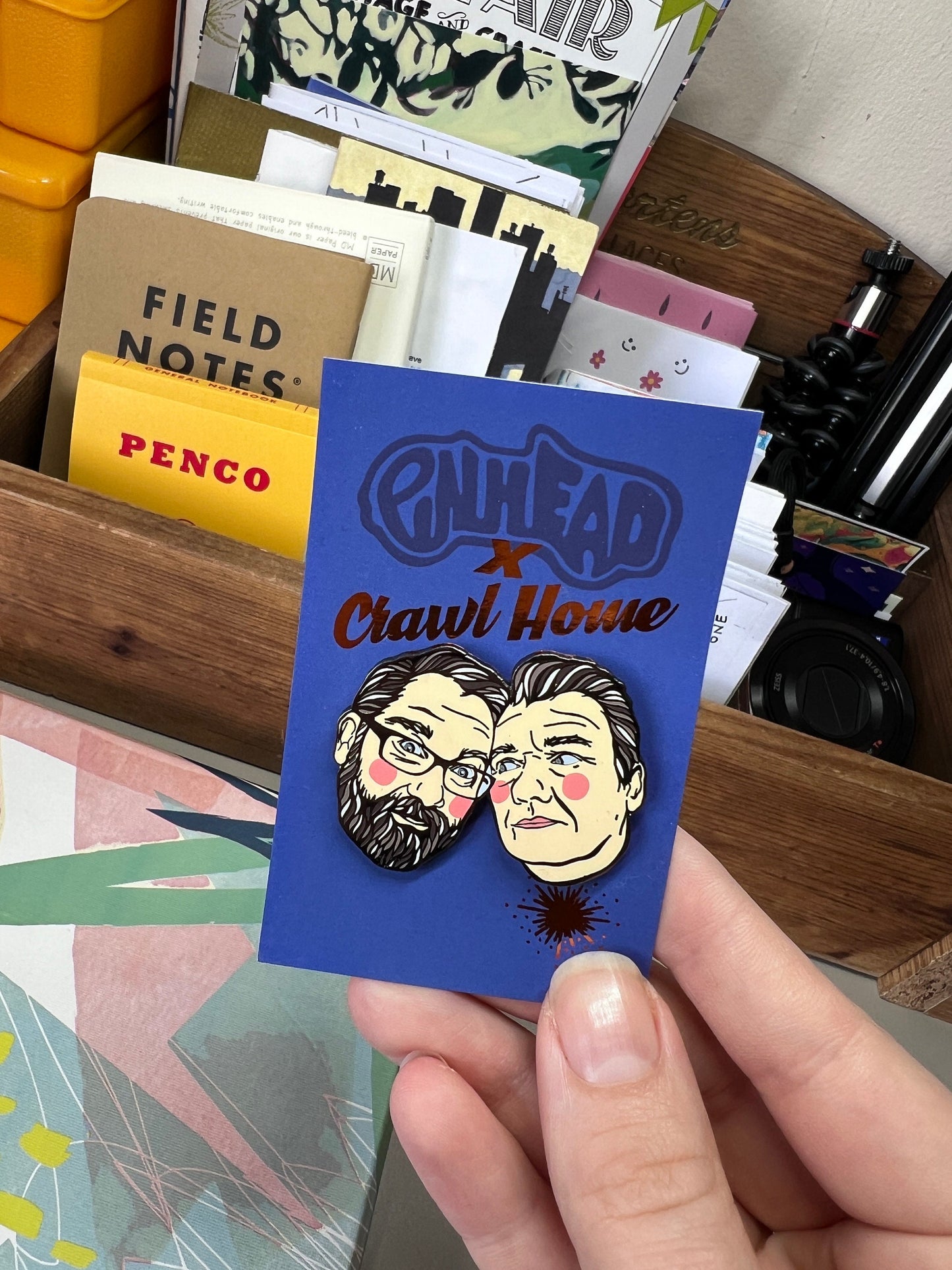 Vic and Bob enamel pin badge