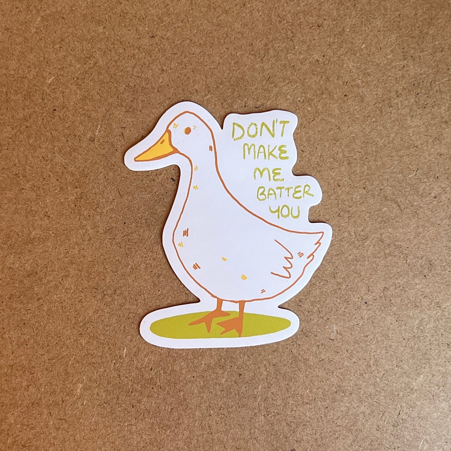 Cute and angry duck Sticker 80mm